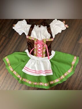 Leg Avenue Green, Brown, White & Pink Oktoberfest Costume